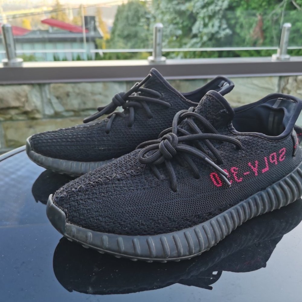 Yeezy 350 Boost V2 Black Red Sply 350 Bred Mens US Size 8.5